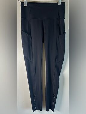 Lululemon Fast and Free Women’s Tight II Black Pants Athletic Yoga EUC/Like New